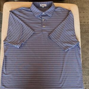 Peter Millar Navy Striped Polo Shirt
